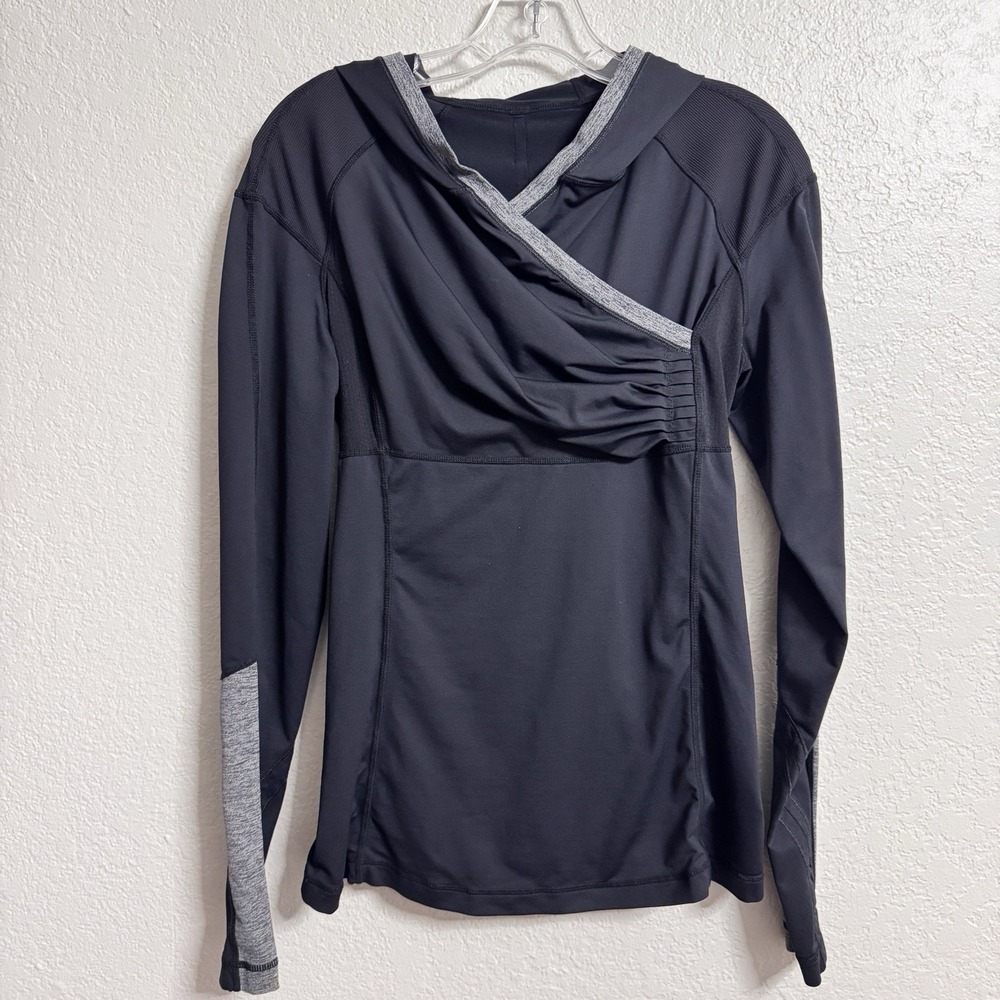 Lululemon Run For Your Life Hoodie Size 6 Gray Running Yoga Jacket